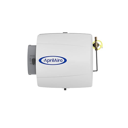 AprilAire 500M Whole-House Humidifier, Manual Compact Furnace Humidifier, Large Capacity Whole-House Humidifier for Homes up to 3,600 Sq. Ft., White
