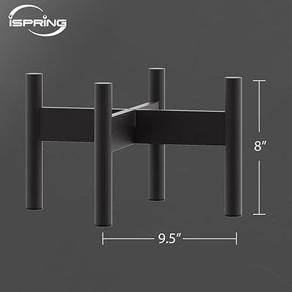 iSpring Wooden Stand for DGF2 Gravity-Fed Stainless Steel Countertop Water Filter System, Black Wood