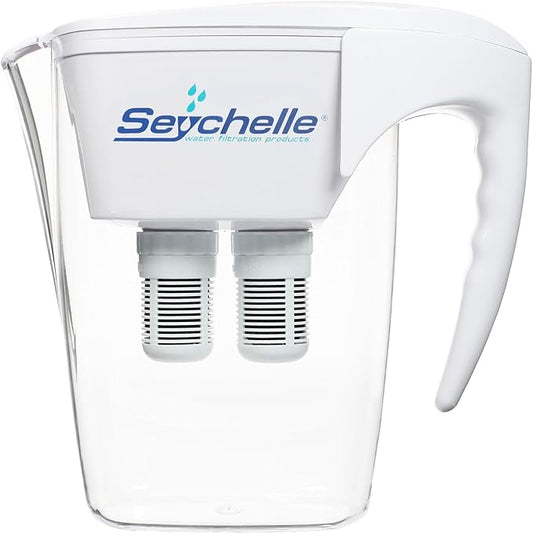 64oz Seychelle pH20 Alkaline Water Filter Pitcher (Includes Filters) and 28oz Seychelle pH20 Alkaline Water Filter Bottle (Includes Filter) Bundle