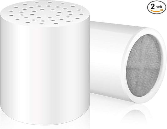 FEELSO 2 Pack 15 Stages Replacement Filters for Hard Water Remove Chlorine and Harmful Substances