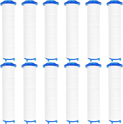 12Pcs 3.2” Shower Head Filter Cartridge, PP Cotton Replacement Filters for High Pressure Handheld Turbo Fan, Vortex Hydro Jet Shower Head, Improves Water Quality, Easy Install