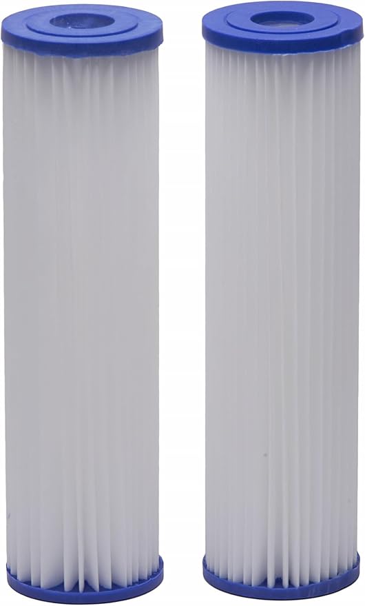 EcoPure EPW2P Pleated Universal Whole Home Water Filter – Fits Standard Capacity Systems – NSF Certified-– 30 Micron-– Reduces Sediment,Sand,Dirt & Rust-– 3-Month Life per Filter,(Pack of 24)