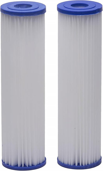 EcoPure EPW2P Pleated Universal Whole Home Water Filter – Fits Standard Capacity Systems – NSF Certified-– 30 Micron-– Reduces Sediment,Sand,Dirt & Rust-– 3-Month Life per Filter,(Pack of 24)
