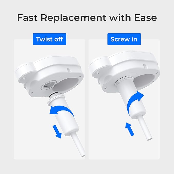 Waterdrop EWFS Water Filter Replacement for Waterdrop ED06W/ED06P/ED06B FreshTaste Rechargeable Electric Pitcher, 2 Months or 40 Gallons, Reduce Chlorine, Lead, Copper, Purify, Soften Water, 3 Pack