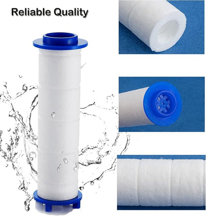 PP Cotton Shower Head Filter Cartridges, High Pressure Hydro Jet Turbo Shower Filter Replacement Core,2.75 Inch,24 Pack