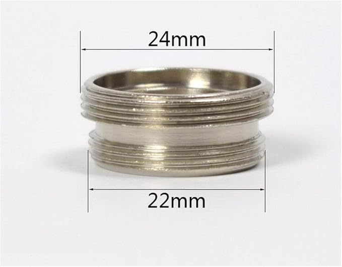 Kitchen Bathroom Sink Faucet Water Filter Diverter Valve for Push on 1/4 inch Tubing Replacement Part Adapter with M22 X M24 Connector, Polished Chrome