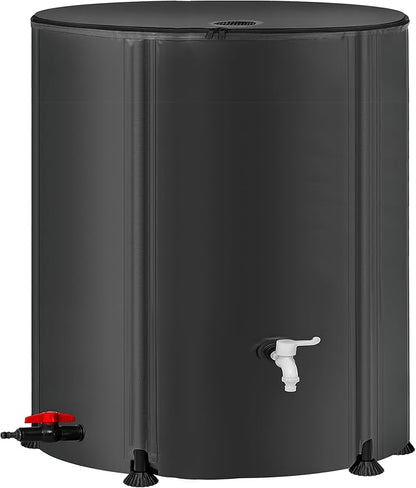 Collapsible Rain Barrel Water Storage Containers-105 Gallon Portable Rainwater Collect System Water Tank to Collect Rainwater from Gutter Downspout Water Catcher with Spigots,Filter＆Overflow Kits