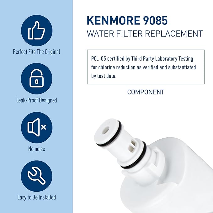 9085 Water Filter Replacement for Kenmore 46-9085, 9085, 4609085, 46-90102, 90102, 4690102, 46-9902, 46-9908, 9908 (2 Pack)