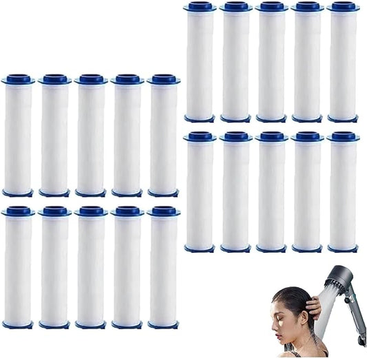 10/20 Pcs Ion Drops Shower Head Filters, Filtered Showerhead, PP Cotton Filter Cartridge, Suitable for Various Specifications of Shower Heads (20 Pcs, 3.7 inches)