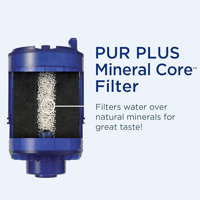 PUR Plus Mineral Core Faucet Mount Water Filter Replacement, 6 Pack for 18-Month Supply, Compatible Water Filter for Sink Faucet PUR Filtration Systems (RF-9999)