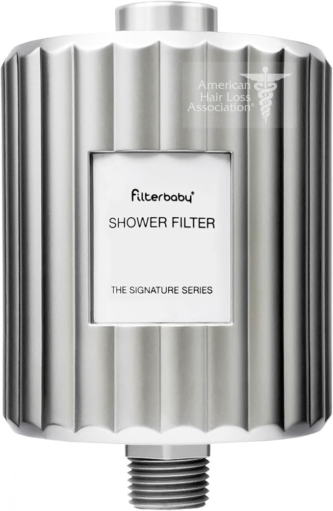 Filterbaby Signature Shower Filter, Sensitive Skin & Hair, Expert Developed | Lab Tested to Reduce up to 99% Chlorine & Chloramine, Reduce Common Water Impurities, Strong Water Flow, Easy Install, Chrome