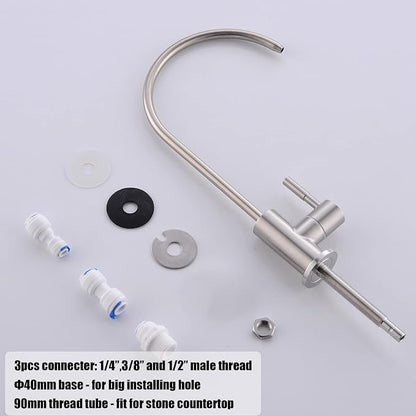 Havin RO Water Filter Faucet,Drinking Water Faucet fits Most Water Filtration System, Kitchen Reverse Osmosis Faucet,Bar Sink Faucet,Filter Tap,Lead-Free Stainless Steel,Non-Air-Gap(Brushed)