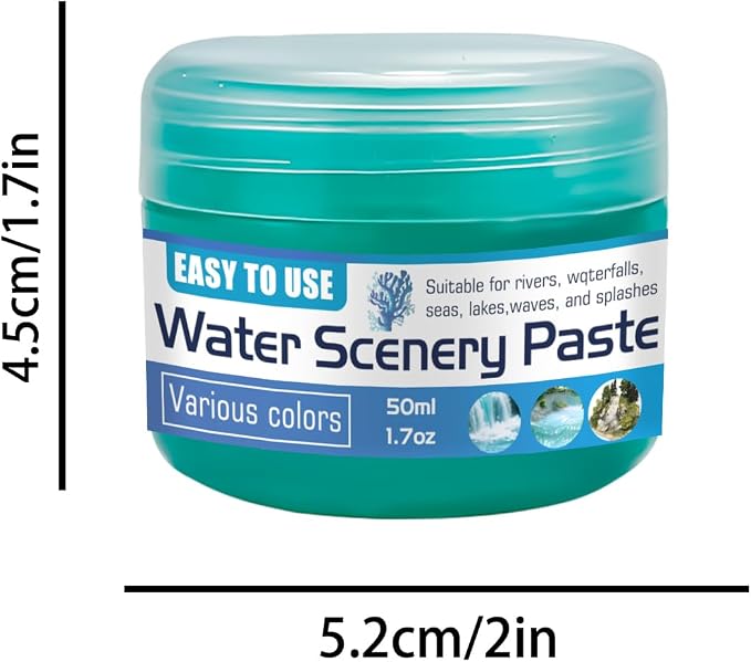 50ml Water Scenery Paster, Paint Mediums & Additives, Water Effect Paste, Suitable For Rivers, Oceans, Lakes, Static Scenes - Model For Aquariums (Lake Color)