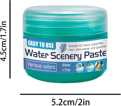 50ml Water Scenery Paster, Paint Mediums & Additives, Water Effect Paste, Suitable For Rivers, Oceans, Lakes, Static Scenes - Model For Aquariums (Lake Color)