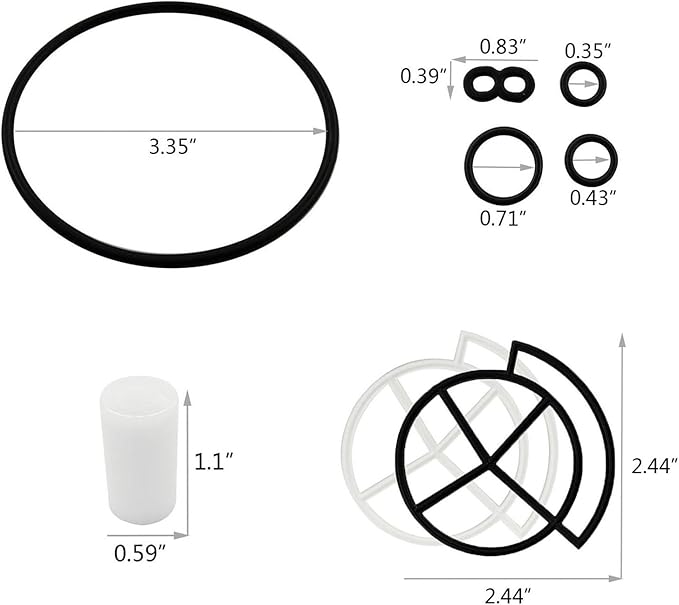 Seal Kit for 7238468 Water Softener High Flow Valve Solved Leak Only Applicable to Valves with 5 Fixed Cover Screws
