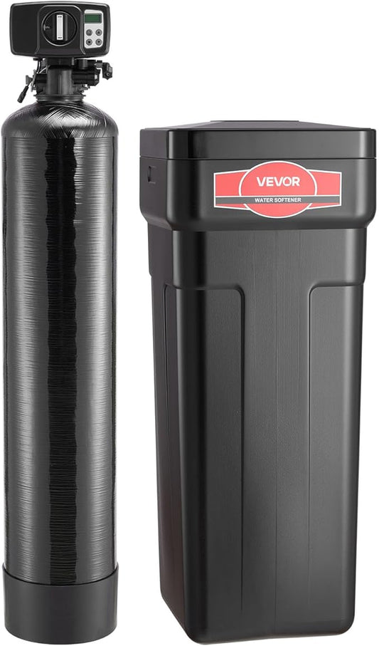 VEVOR Water Softener, 32,000 Grains Whole House Water Softener System, with Automatic Digital Control Head, Bypass Valve, Reduce Hardness and Minerals, Improve Water Quality, for 1-2 Bathrooms
