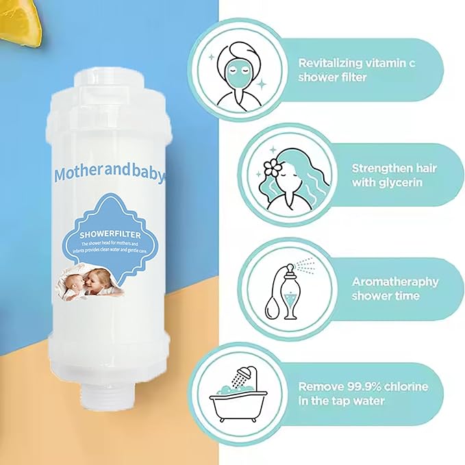 Shower Head Filter Vitamin C Shower Aromatherapy for Hard Water Filter Bathroom Accessories Remove Chlorine Fluoride Heavy Metals Improves Skin Condition Protects Hair Lily Scent