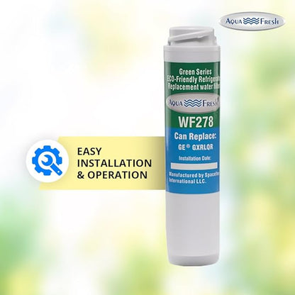 Aqua Fresh WF278 Replacement Refrigerator Water Filter for GE GXRLQR GXILQR, Smartwater GXRLQR, GXSTQR, GE FQK1K, GX1S50, 46-9914, AP3418061 (3 Pack)