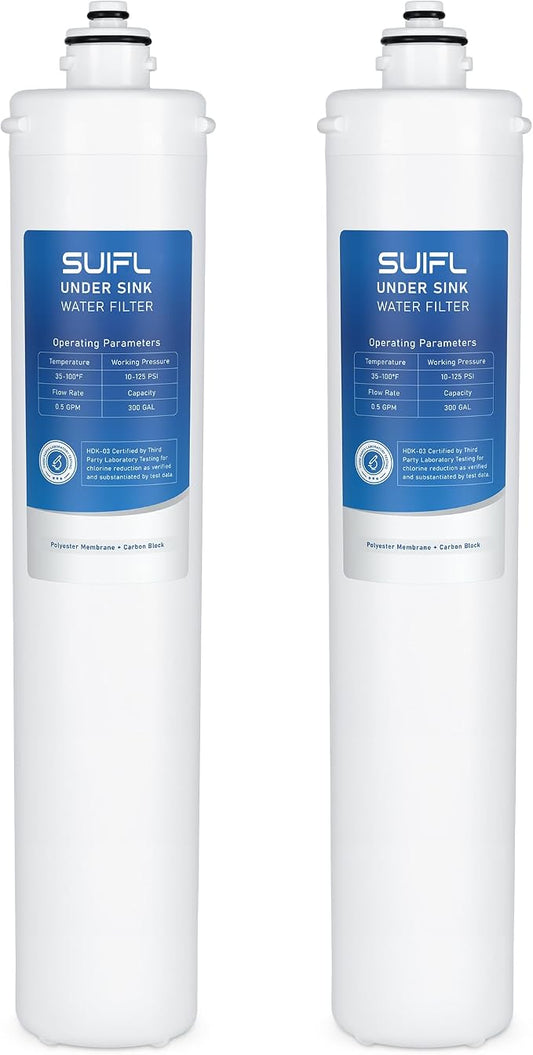 H-300 Under Sink Replacement Filter Cartridge EV927071 EV927072, 2 PK | Replacement for Pentair Everpure H-300, H-300-HSD, H-300-NXT, EV927074, EV927075, EV927441 | Quick-Change Filter | 300 Gallon