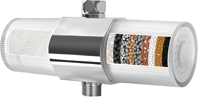 Filtered Shower Head for Hard Water, High Pressure Shower Head | Water Softener Shower Head Filter with High Output, Easy Installation, Chrome