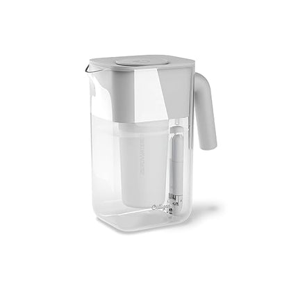 Culligan with ZeroWater Technology 10-Cup Water Filter Pitcher – Includes 5-Stage Advanced Water Filter, IAPMO Certified to Reduce Lead, Total PFAS (Forever Chemicals), Mercury, Fluoride, and Chlorine