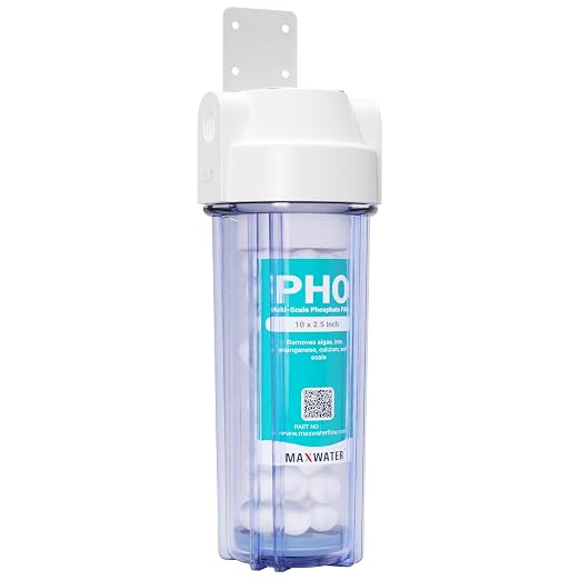 10" inch 1 Stage Whole House Standard Anti-Scale Water Filter System, Clear Housing w/Phosphate Anti-Scale Water Filter, Good for Well Water/Boiler Water (1 Stage Anti Scale)
