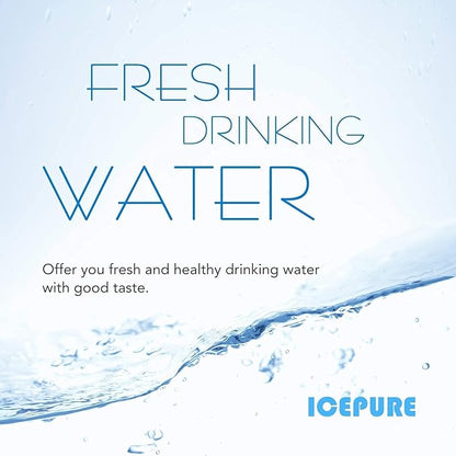 ICEPURE UKF8001 Replacement for Whirlpool EDR4RXD1, 4396395, Maytag UKF8001AXX-200, EveryDrop Refrigerator Water Filter 4, RFC0900A, FMM-2, WF295, UKF8001P, 469006, PUR, Puriclean II, RWF0900A, 1PACK