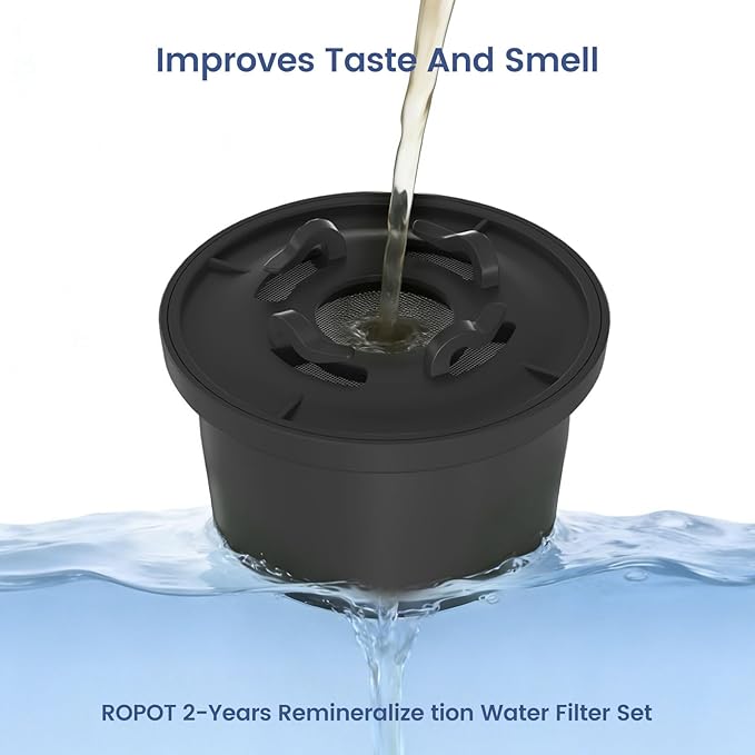 RO100ROPOT Remineralization Water Filters Replacement, Compatible with Bluevua RO100ROPOT and RO100ROPOT(UV) Systems, Alkaline for Reverse Osmosis Filter, Remineralize and Increase pH