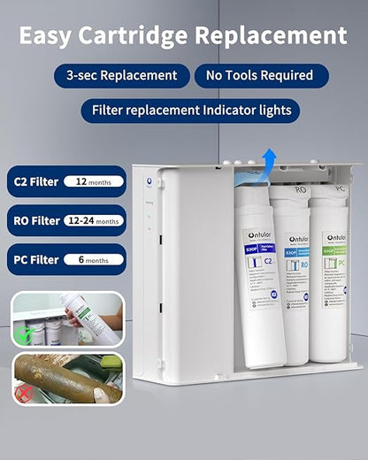 Ontulor S3OP RO Reverse Osmosis Membrane Filter, 0.0001μm Precision, Reduces TDS, PFAS, Fluoride, Lead & Heavy Metals – Replacement Filter Cartridge for Ontulor S3OP System (ASIN: B0F9F92C5R)