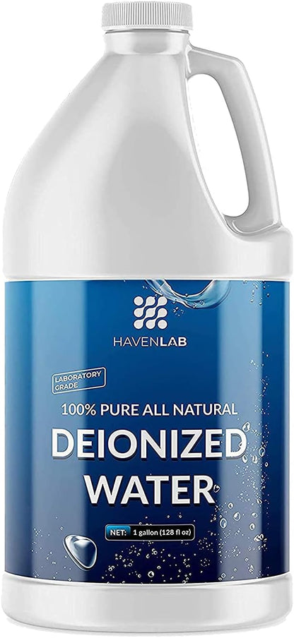 Deionized Water - Demineralized (1 Gallon) Purification Softener for Washing & Cleaning, Automotive Battery Cooling, Laboratory Equipment, Watering Plants, Agua Desionizada Desmineralizada