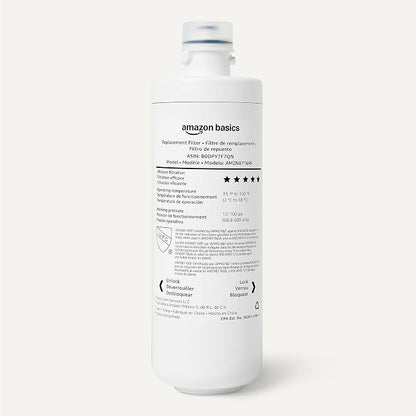 Amazon Basics Replacement Filter Cartridge for Under Sink Water Filter System, Reduces Chlorine, Bad Taste & Odor, NSF/ANSI 42 & 372 Certified, 1 Year Service Life, 11,000 Gallons, White