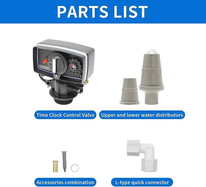 Hoypeyfiy 5600 Water Softener Timer 12-Day Timer Control Valve for 9''-11'' Diameter Water Filter Softener Resin Tank With fine thread