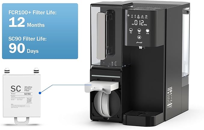 Frizzlife SC90 Replacement Post Filter Cartridge For WB99 Countertop Reverse Osmosis Water Filter System - Alkaline
