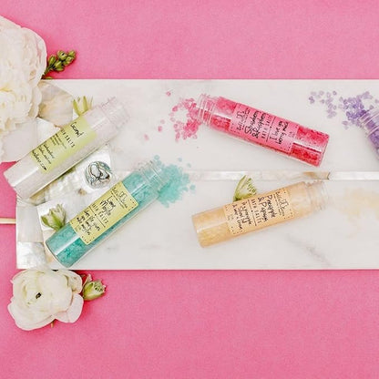 Bath Salts for Women – Relaxing Spa & Foot Soak – Bella & Bear Paradise Fruits – Fruity Scented Bath Soak Gift Set (6 Pack, 2oz) – Vegan & Cruelty-Free