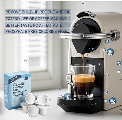 Cleaning Capsule Compatible with Nespresso Machine, 6ct Cleaning Pods for Nespresso Originaline coffee machine, Descaling solution