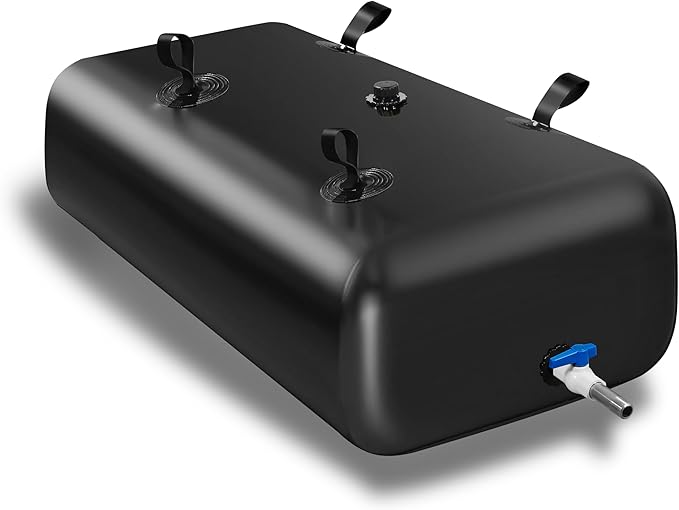 GHOSOONE 1400 L/370 Gal Water Bladder Tank, Foldable Portable Water Storage Container, Emergency Water Bag for RV, Truck Bed, Fire Prevention, Drought Resistance, Black
