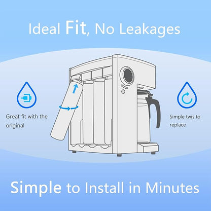 RO100ROPOT Series PP Fliter Replacement Cartridge Compatible with Bluevua RO100ROPOT, RO100ROPOTUV Series Water Filter, 1-Year Replacement Cartridge, 1st Stage (1 Pack)