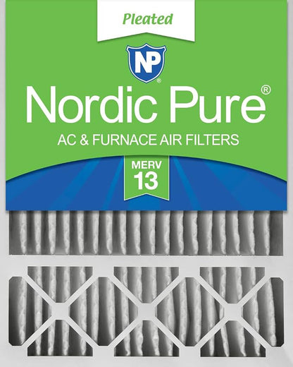 Nordic Pure 20x25x5 Honeywell/Lennox Replacement MERV 13 Air Filter 1 Pack | Actual Size: 19 7/8 x 24 7/8 x 4 3/8 Made in USA, Advanced HVAC Filtration, Mid-Sized Airborne Particles, Pet Dander & Smoke