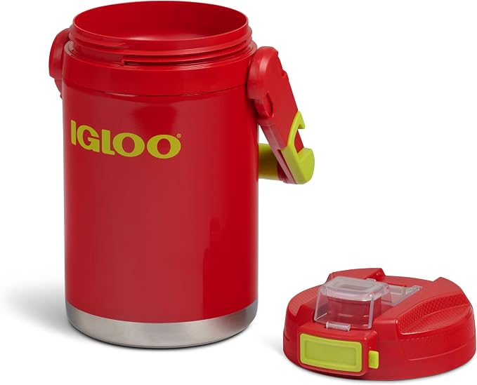 Igloo Rival Fusion 54 Oz Stainless Steel Sport Bottle | Insulated Water Jug | Red Heat