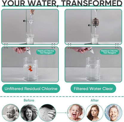 Cobbe HD HEAVY DUTY High Output Shower Filter – 99% REMOVAL Shower Head Filter for Hard Water, Heavy Metals, Chlorine and Harmful Substance, Improve your skin and hair - Oil Rubbed Bronze