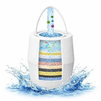 17-Stage Bath Filter for Tub & Bathtub Water Filter - Luxury Leak-Proof Hard Water Softener with Vitamin C & E - Removes Chlorine, Fluoride & Lead - 12k Gallon for Healthier Skin, Hair & NailsfnShop