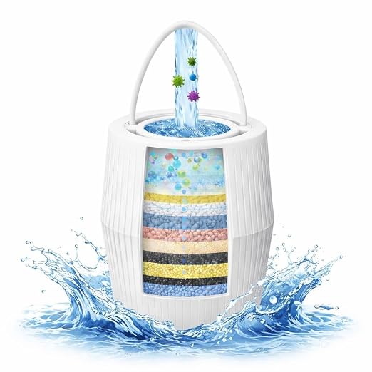 17-Stage Bath Filter for Tub & Bathtub Water Filter - Luxury Leak-Proof Hard Water Softener with Vitamin C & E - Removes Chlorine, Fluoride & Lead - 12k Gallon for Healthier Skin, Hair & NailsfnShop