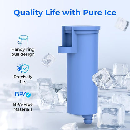 Waterdrop C33 Ice Maker Water Filter, Replacement for GE® Profile Opal Nugget Ice Maker Water Filter, Scale Inhibiting, with Ring Pull, BPA-Free, 3 Pack