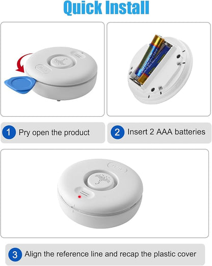 3 Pcs WD71 Water Leak Alarm Detector, 120dB Loud Alert Water Sensor, Can Use WiFi Gateway/Hub(Gateway Not Included), Easy Installation for Home, Basement Flood Prevention, Bathroom, Sink, Laundry