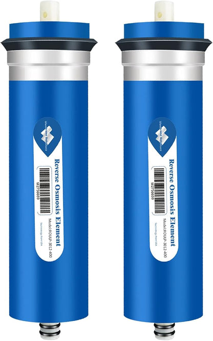 Membrane Solutions 400 GPD RO Membrane, Reverse Osmosis Membrane, RO Membrane Replacement, Reverse Osmosis Filter Replacement for Under Sink Home Drinking RO Water Purifier System (2 PACK)