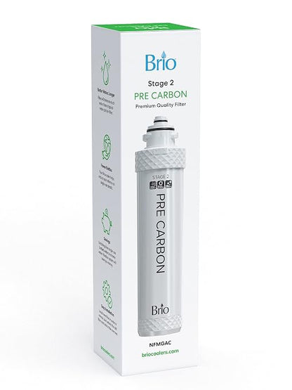 Brio Quick-Change Water Cooler Filter Cartridge - Stage-2 Pre Carbon - for Brio 300 & 500 Series, CLPOU520UVF4