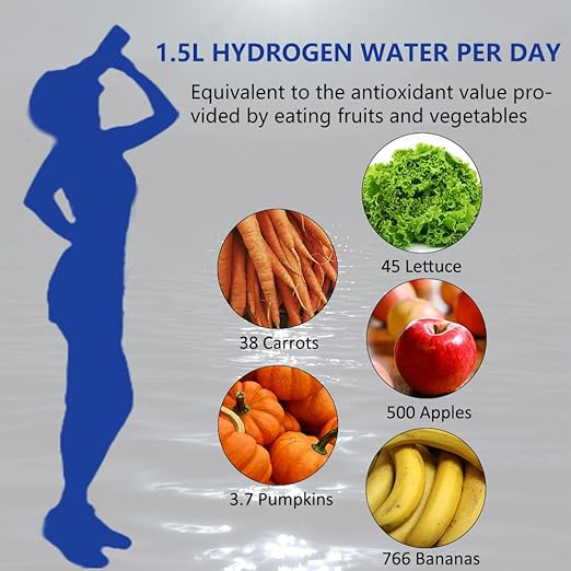 Hydrogen Water Bottle Generator - 10,000PPB/10ppm Portable Hydrogen Plastic 210ML Water Bottle Adaptor Advanced SPE/PEM Technology & 7 led Colors
