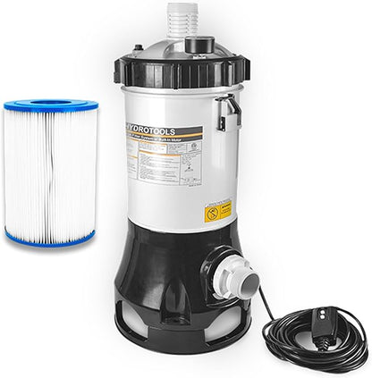 SWIMLINE HYDROTOOLS Above-Ground Pool Cartridge Filter, Sure-Flo 25 Sq Ft w/ 0.25 HP Pump, Pools up to 5500 Gallons