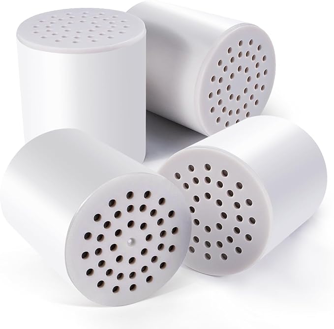 4 Pack 20 Stage Upgraded Shower Filter Replacement Cartridge, Universal Shower Filter for Hard Water, Removes 99% Chlorine and Chemicals, Universal Shower Filters Cartridge