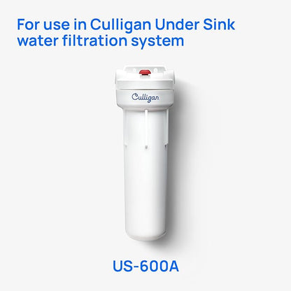 Culligan D-20 Undersink Water Filter Replacement Cartridge for Water Filtration System - Easy Installation & Compatible Design Fits Standard Underskink Systems, Redcuces Sediment, Rust, Dirt & Scale